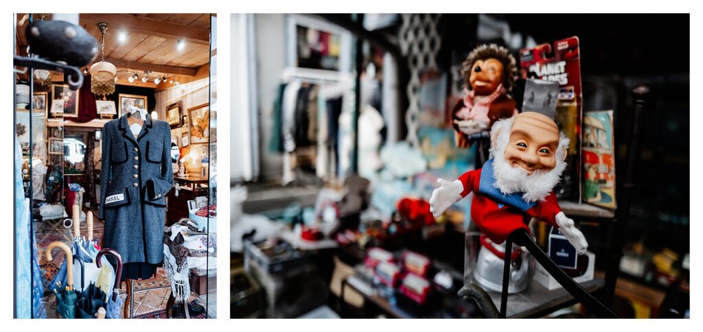 パリの蚤の市で販売されているレトロな洋服